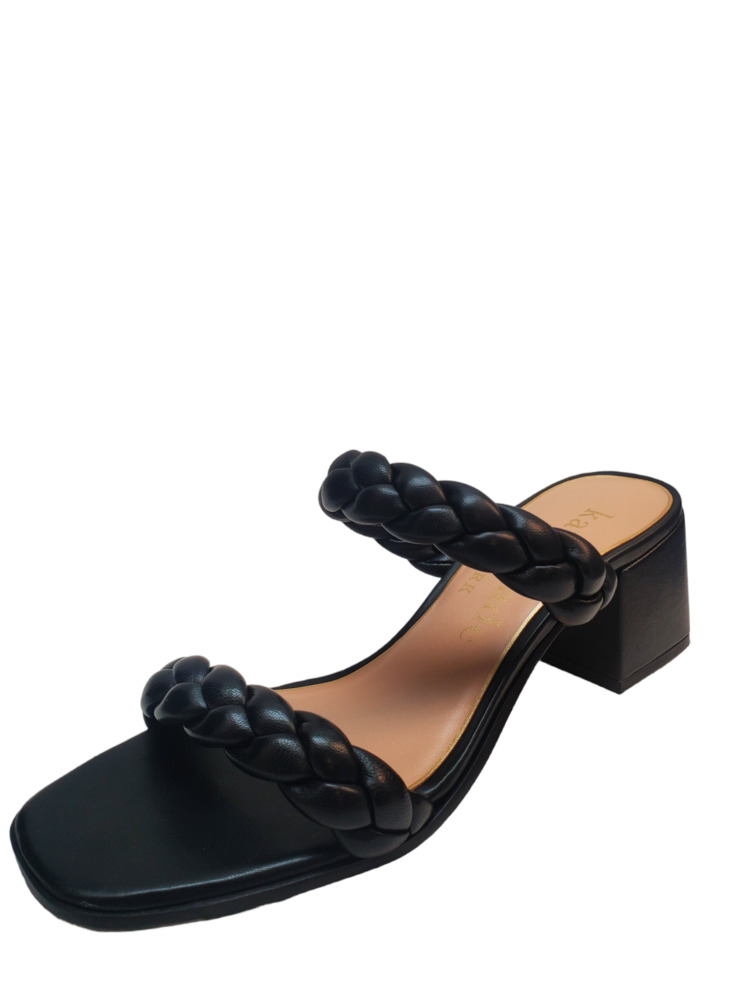 Kate Spade Womens  Shoes Juniper Braided Leather Block Heel Sandals